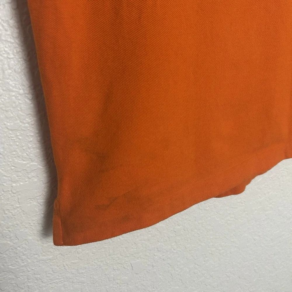 Polo Ralph Lauren Polo Shirt Mens Medium Orange Bear Embroidered Classic Fit